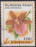 Burkina Faso 1996 Flora, Flowers 250 FR Multicolor Scott 1085. Burkina Faso 1996 Scott 1085 Orquidea. Subida por susofe